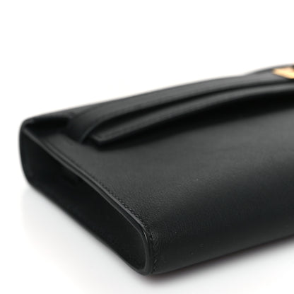 Hermes Swift Kelly Cut Clutch Pochette Black 8 of 9