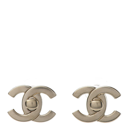 Chanel CC Earrings Gold Rainbow 1 of 9