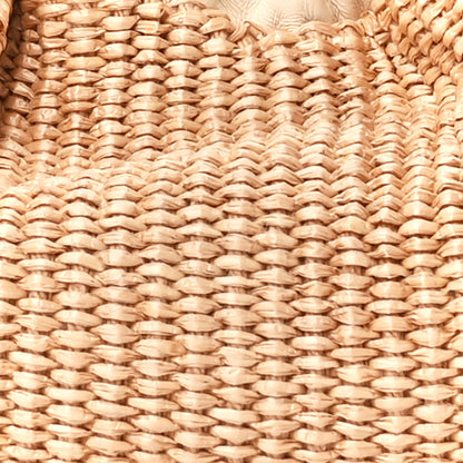Mansur Gavriel Raffia Lambskin Woven Mini Cloud Clutch Natural Avorio 8 of 10