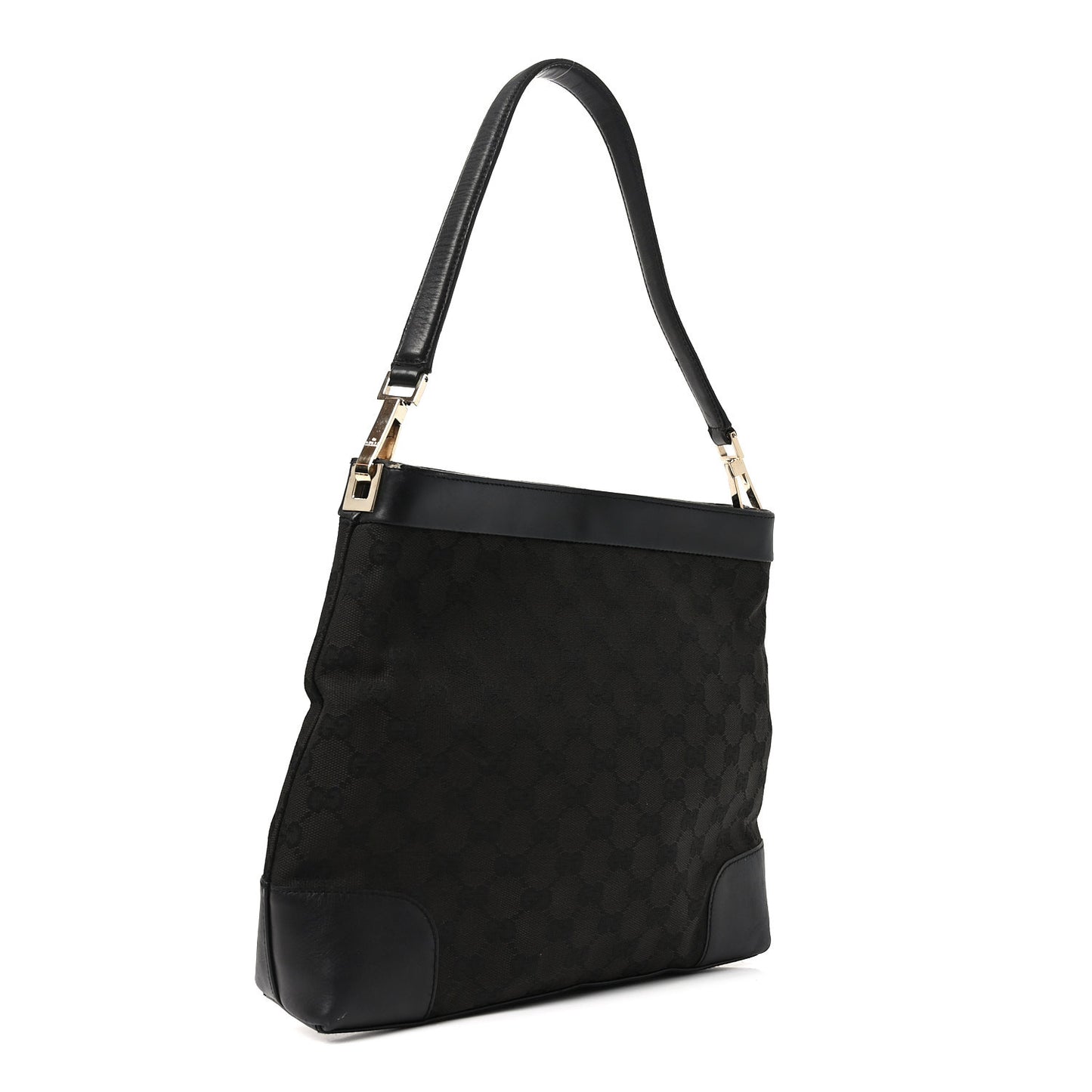 GG Monogram Shoulder Bag Black