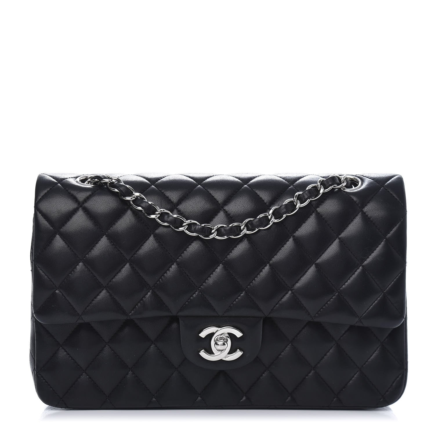 Chanel Lambskin Quilted Medium Double Flap Black 1 of 21