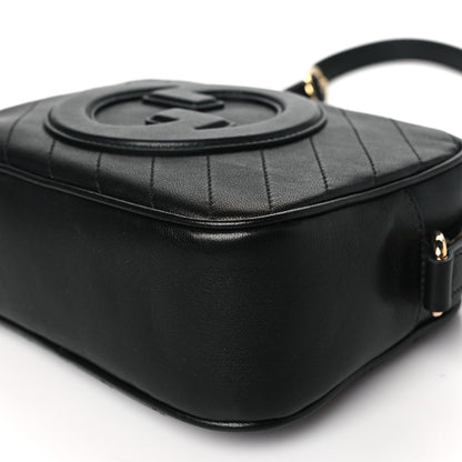 Gucci Sakai Be Green Calfskin Diagonal Stitched Small Blondie Shoulder Bag Black 9 of 9