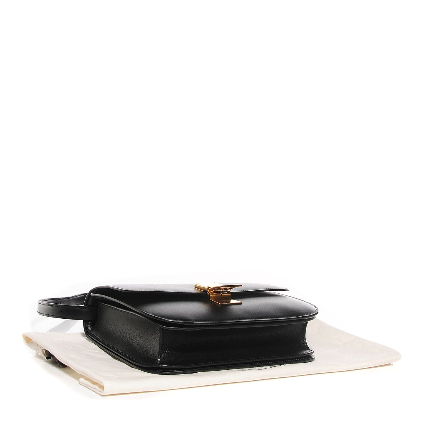 Liege Calfskin Medium Classic Box Flap Bag Black