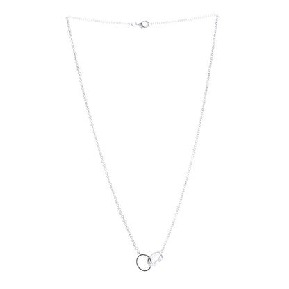 Cartier 18K White Gold Interlocking LOVE Necklace 3 of 7