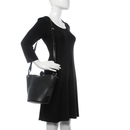 Burberry London Grainy Calfskin Small Lorne Bucket Crossbody Black 2 of 11