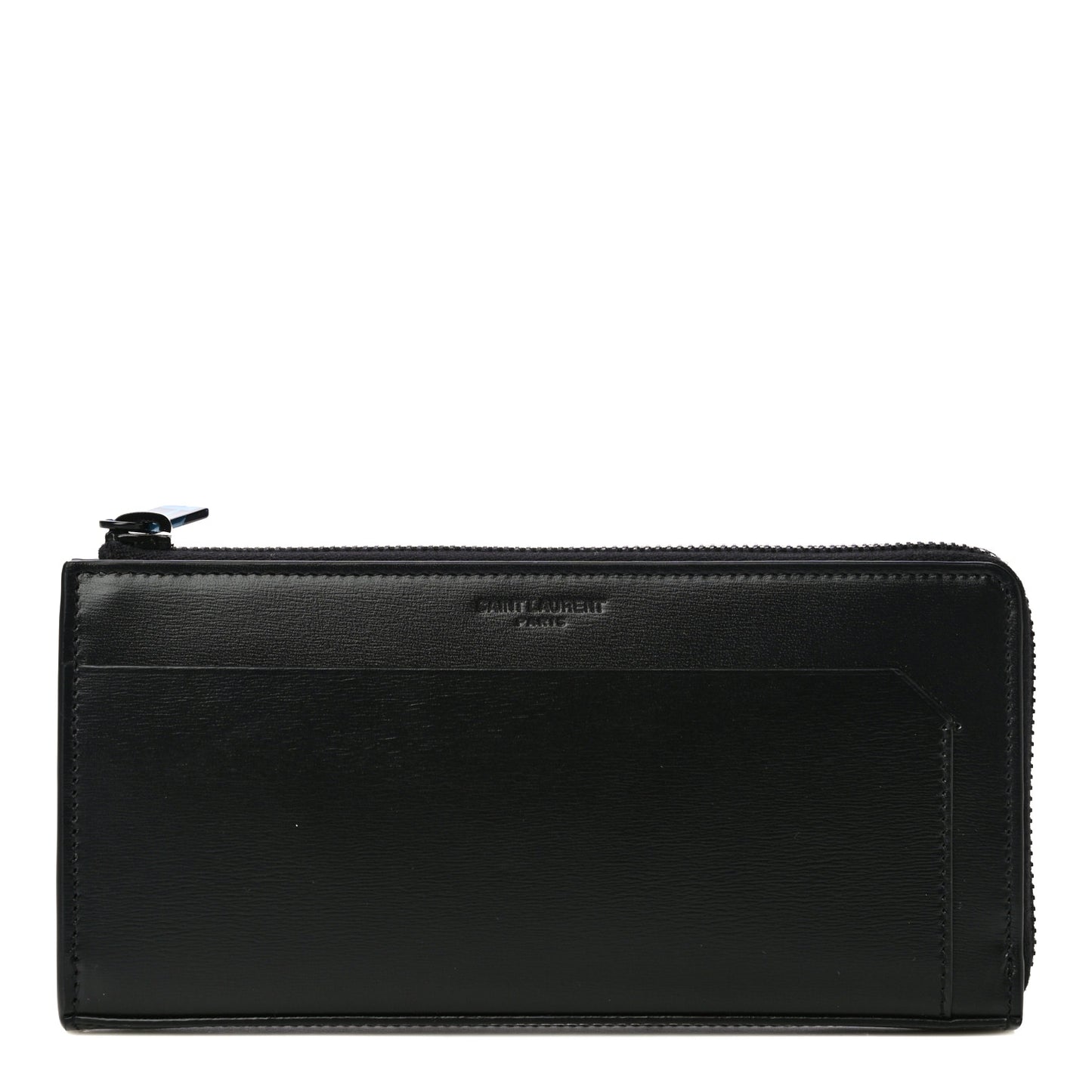 Calfskin Fragment Zip Around Wallet Black