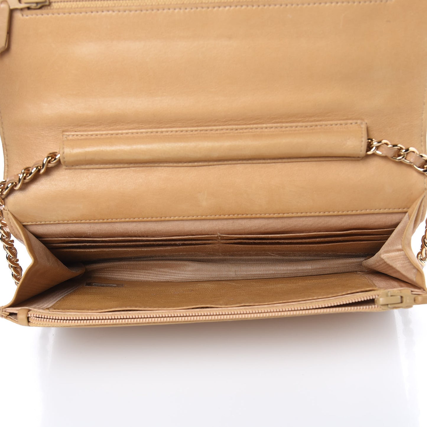 Caviar Timeless CC Wallet On Chain WOC Beige