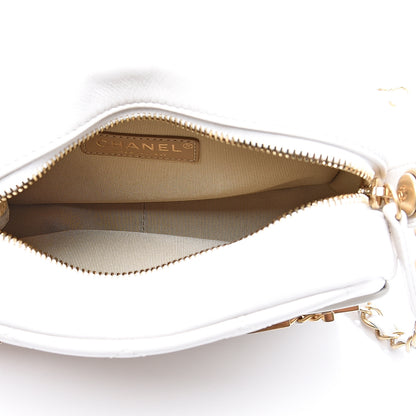 Chanel Calfskin Quilted Enchained Camera Case Bag White 4 of 10