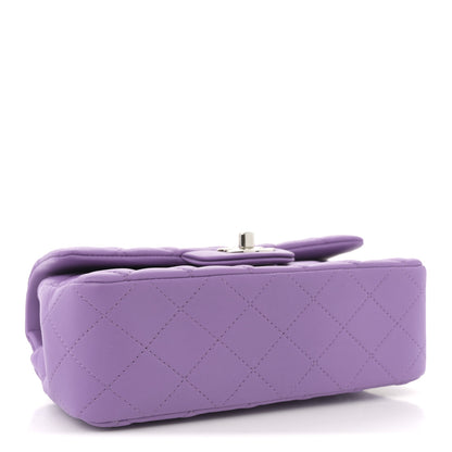 Chanel Lambskin Quilted Mini Rectangular Flap Purple 4 of 10