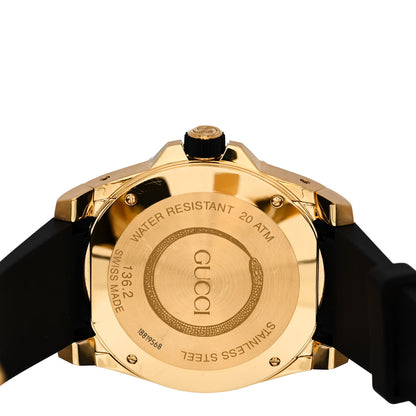 Gucci Stainless Steel Rubber 45mm Dive Snake Quartz Watch Black 4 of 4