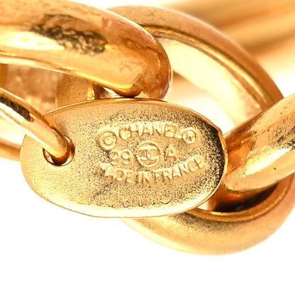 Chanel Metal CC Logo Name Key Chain Gold 3 of 3