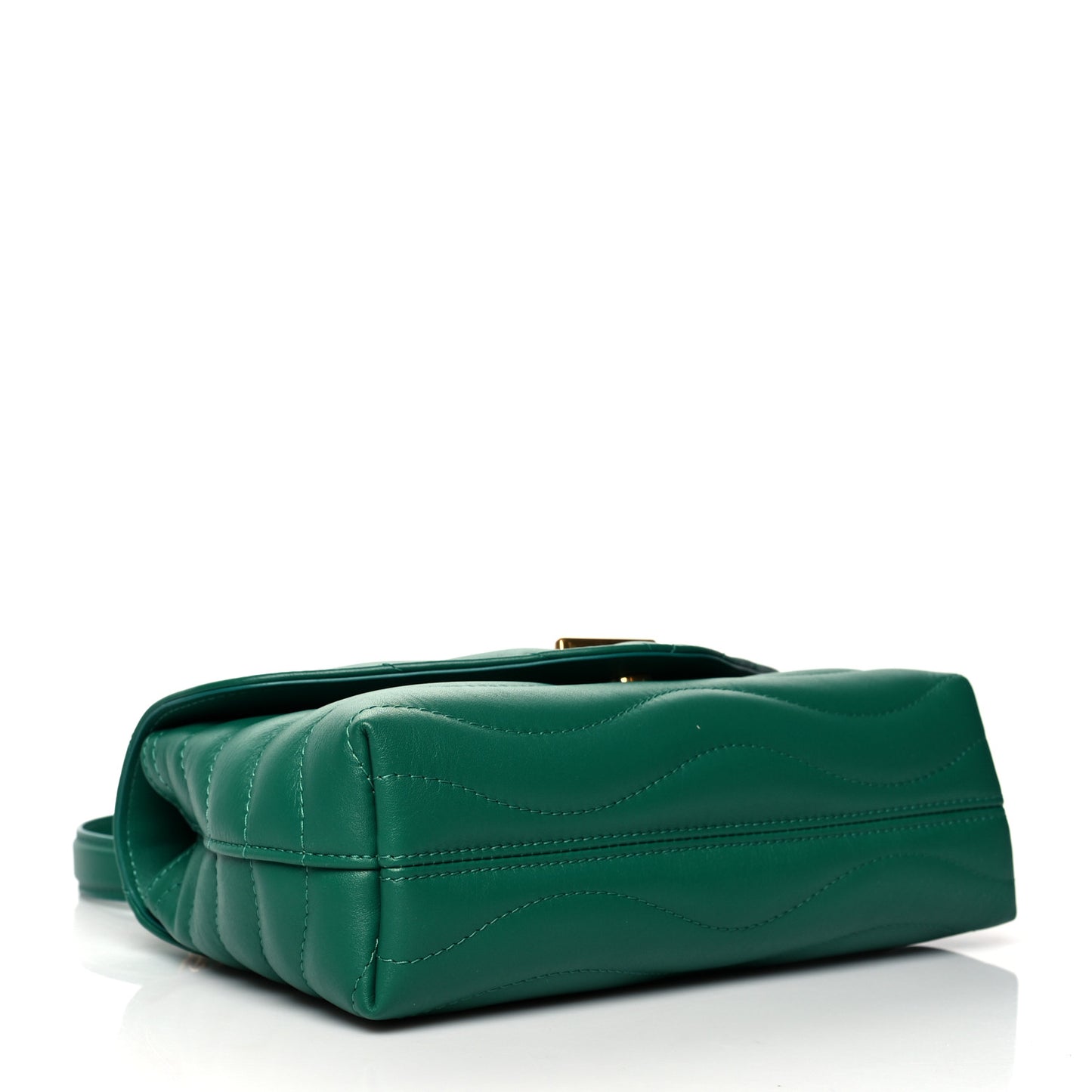 Calfskin New Wave Chain Bag MM NM Emerald