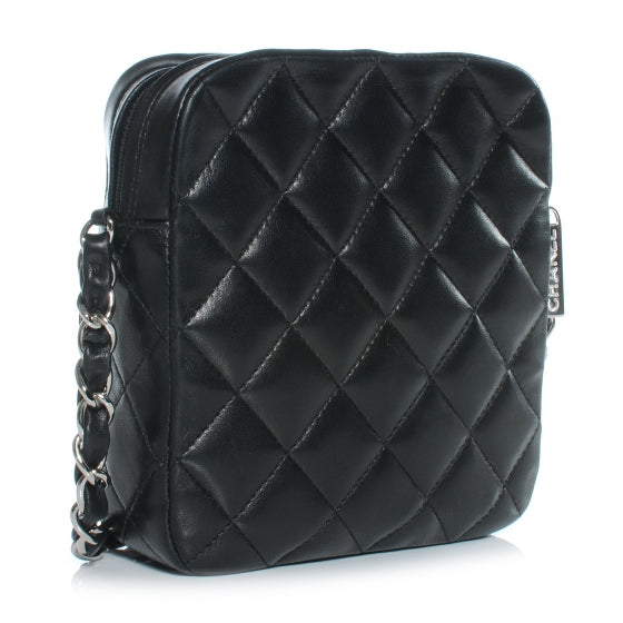 Chanel Lambskin Quilted Small Messenger Bag Black 3 of 7