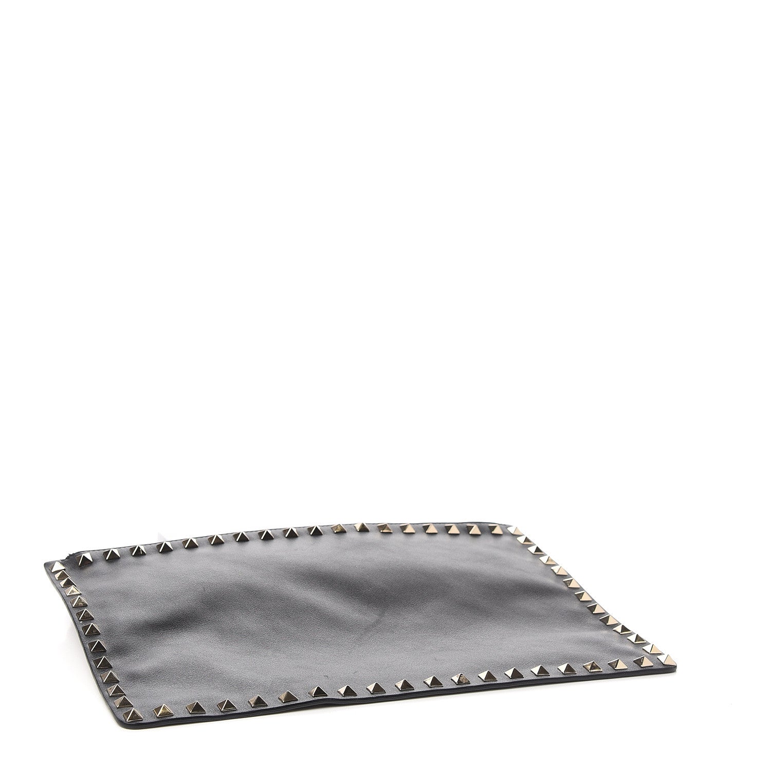 Valentino Garavani Vitello Large Rockstud Zip Pouch Black 3 of 5