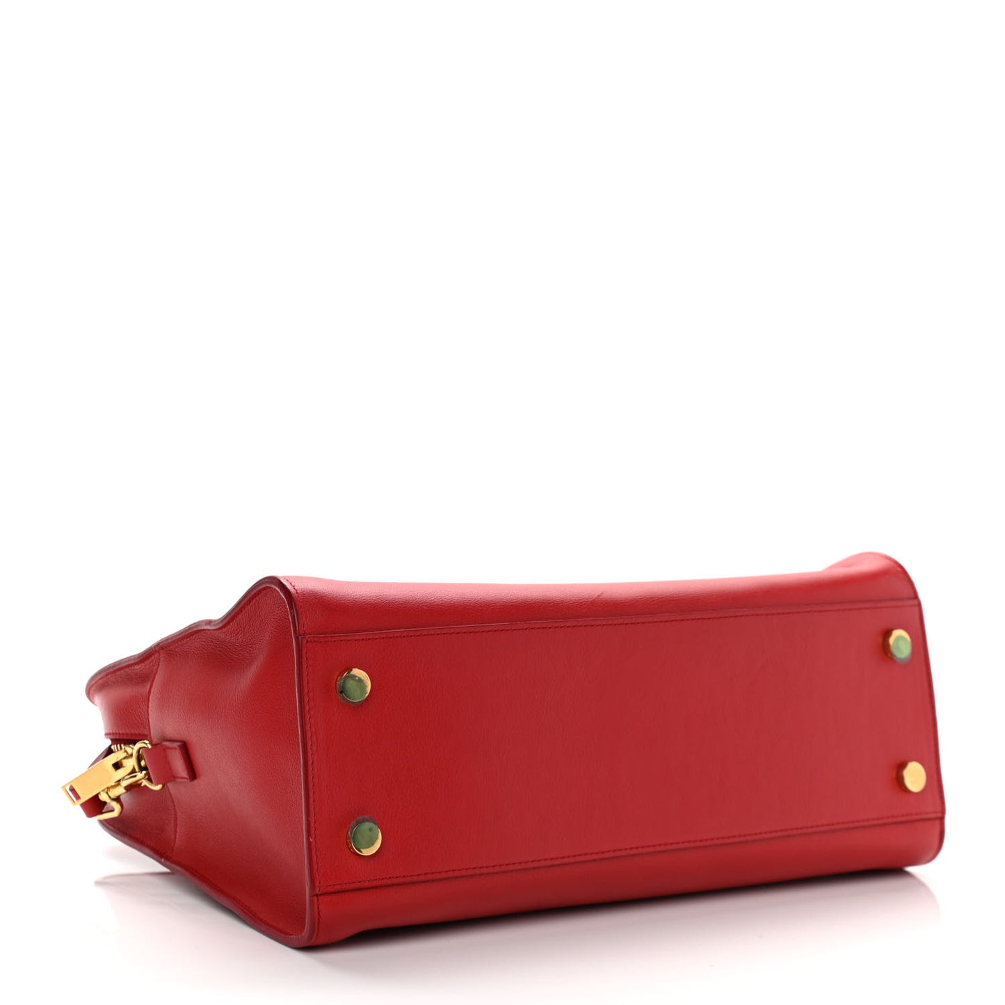 Calfskin Small Monogram Cabas Red