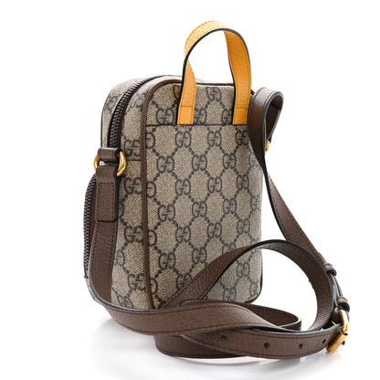 Gucci GG Supreme Monogram Mini Neo Vintage Double Zip Messenger Bag Beige New Acero Crop 3 of 12