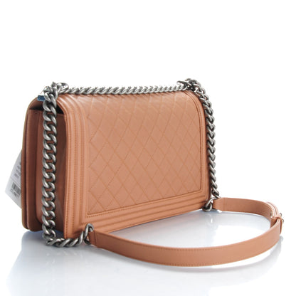 Chanel Caviar Quilted New Medium Boy Flap Camel 3 of 8