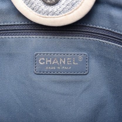 Chanel Canvas Medium Deauville Tote Denim Blue 8 of 13