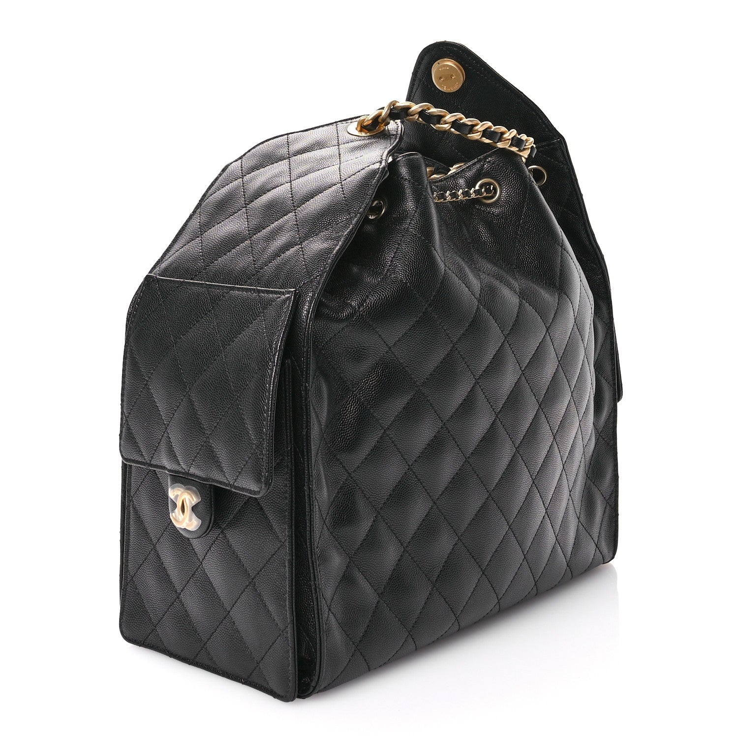 Chanel Caviar Quilted Medium Chanel 25 Handbag Black 3 of 10
