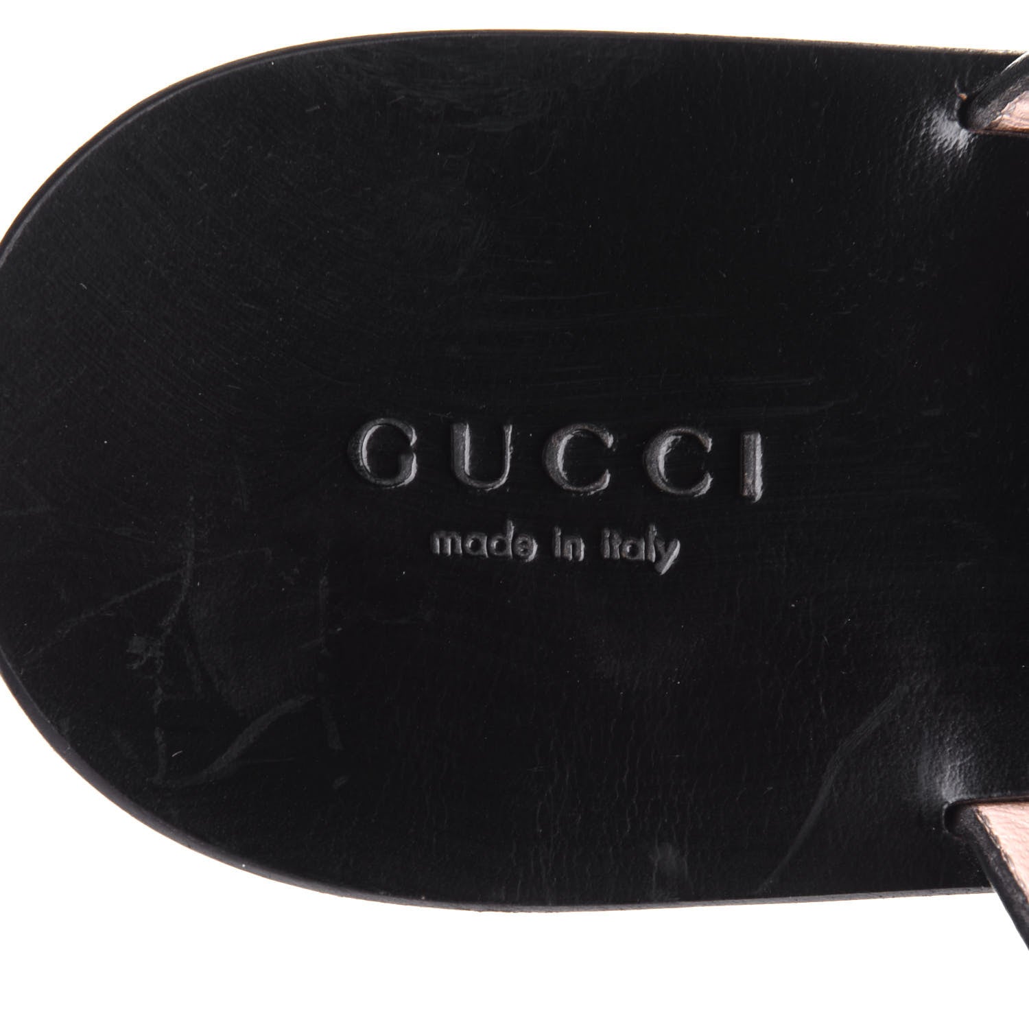 Gucci Calfskin GG Marmont Thong Sandals 38.5 Black 9 of 9