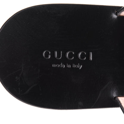 Gucci Calfskin GG Marmont Thong Sandals 38.5 Black 9 of 9
