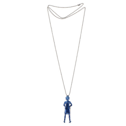 Chanel Madame Coco Figurine Necklace Blue 1 of 12