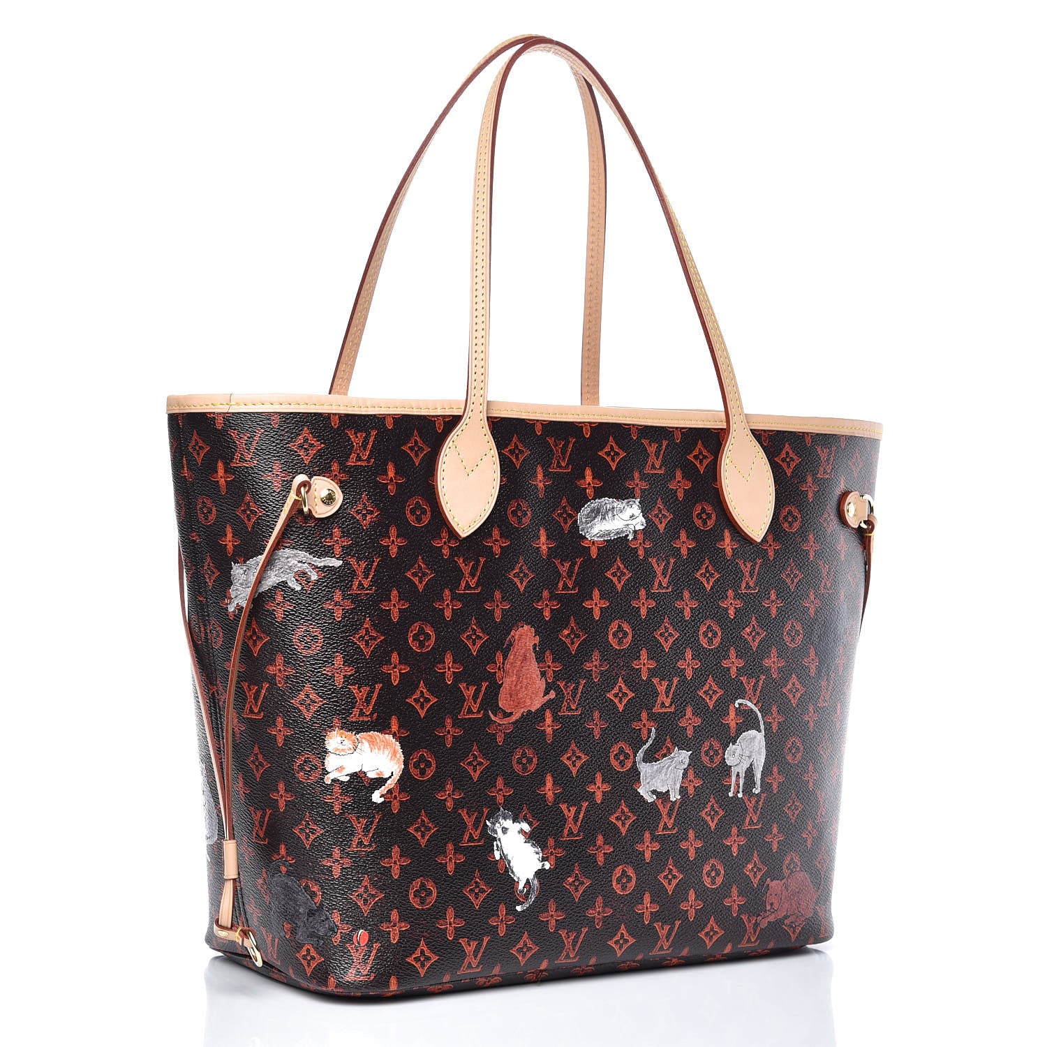 Louis Vuitton Catogram Neverfull MM Marron 3 of 11
