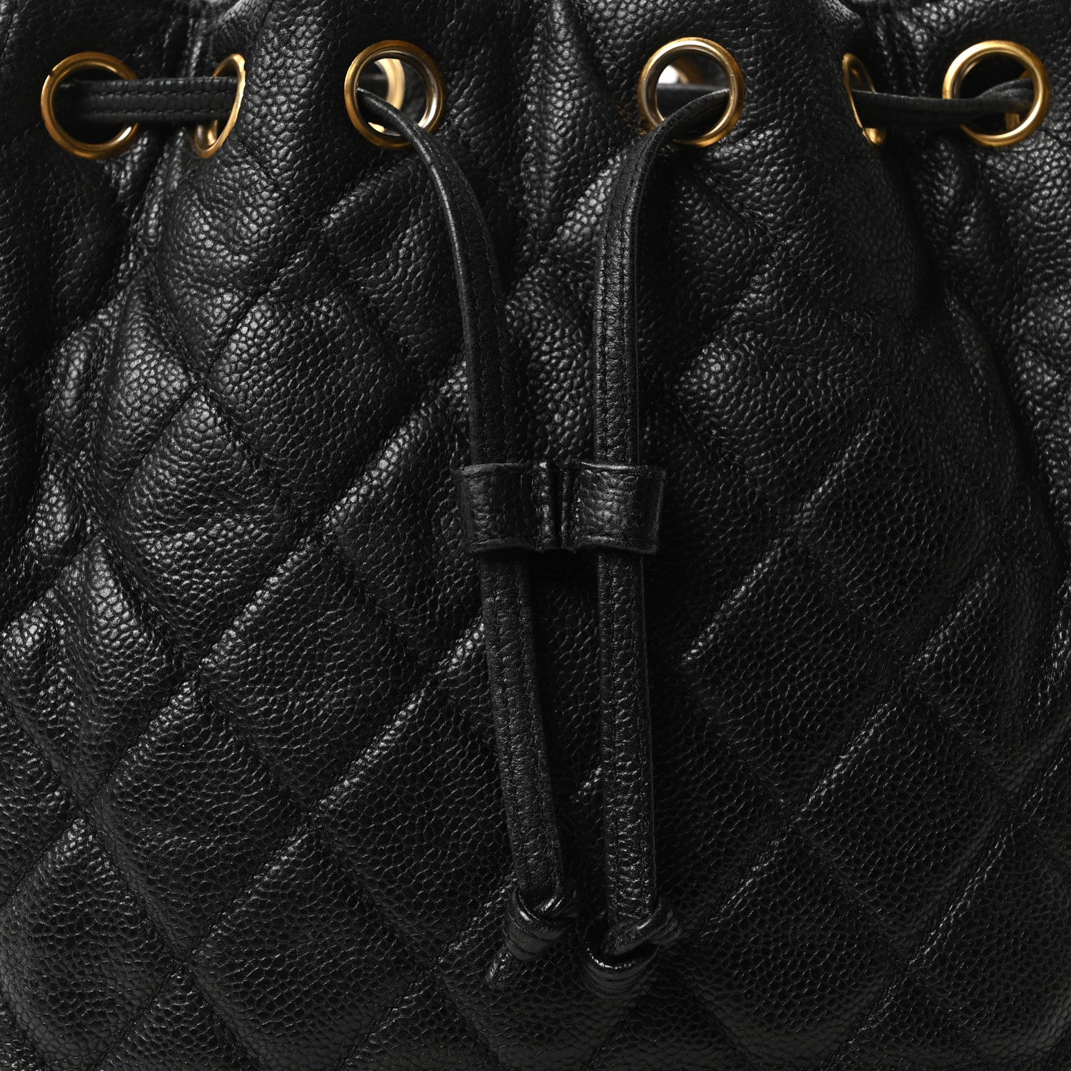 Chanel Caviar Quilted Drawstring Backpack Black 7 of 9