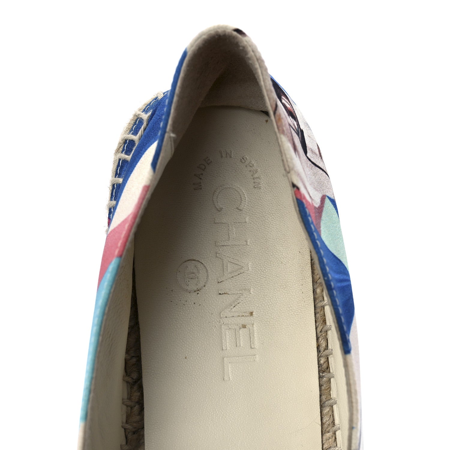 Chanel Fabric Patent CC Espadrilles 38 Multicolor Black 8 of 11
