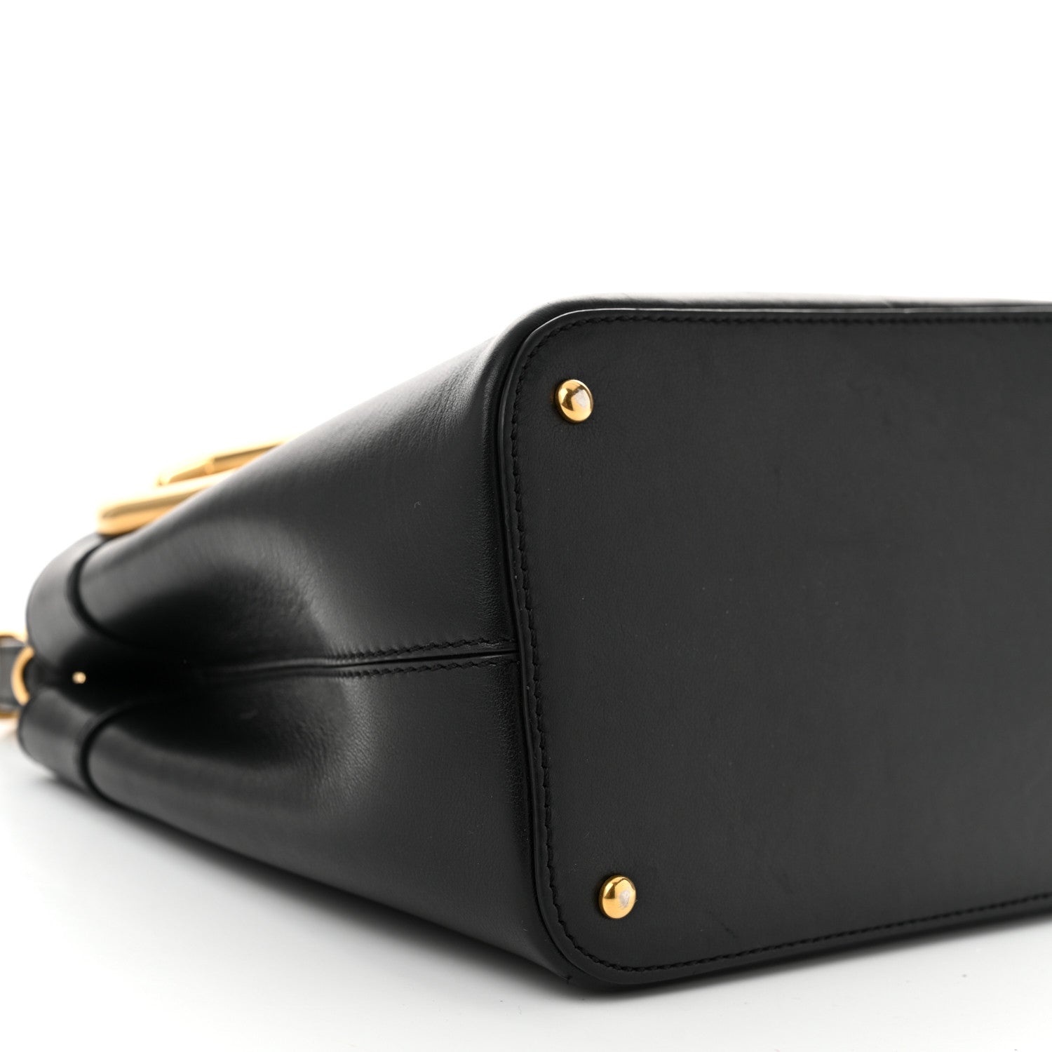 Valentino Garavani Smooth Calfskin Supervee Top Handle Bag Black 8 of 9