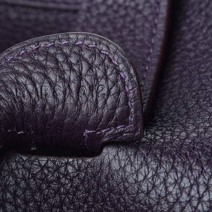 Hermes Taurillon Clemence Evelyne III GM Raisin 7 of 10