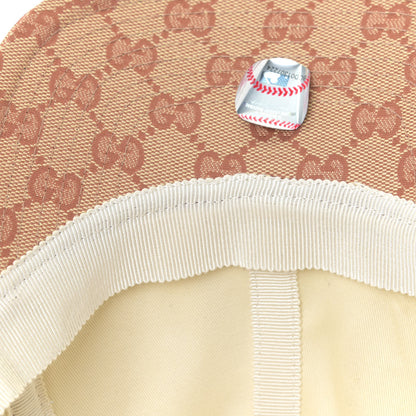 Gucci X MLB Monogram NY Yankees Baseball Hat 57-61 Beige Ruggine 8 of 9