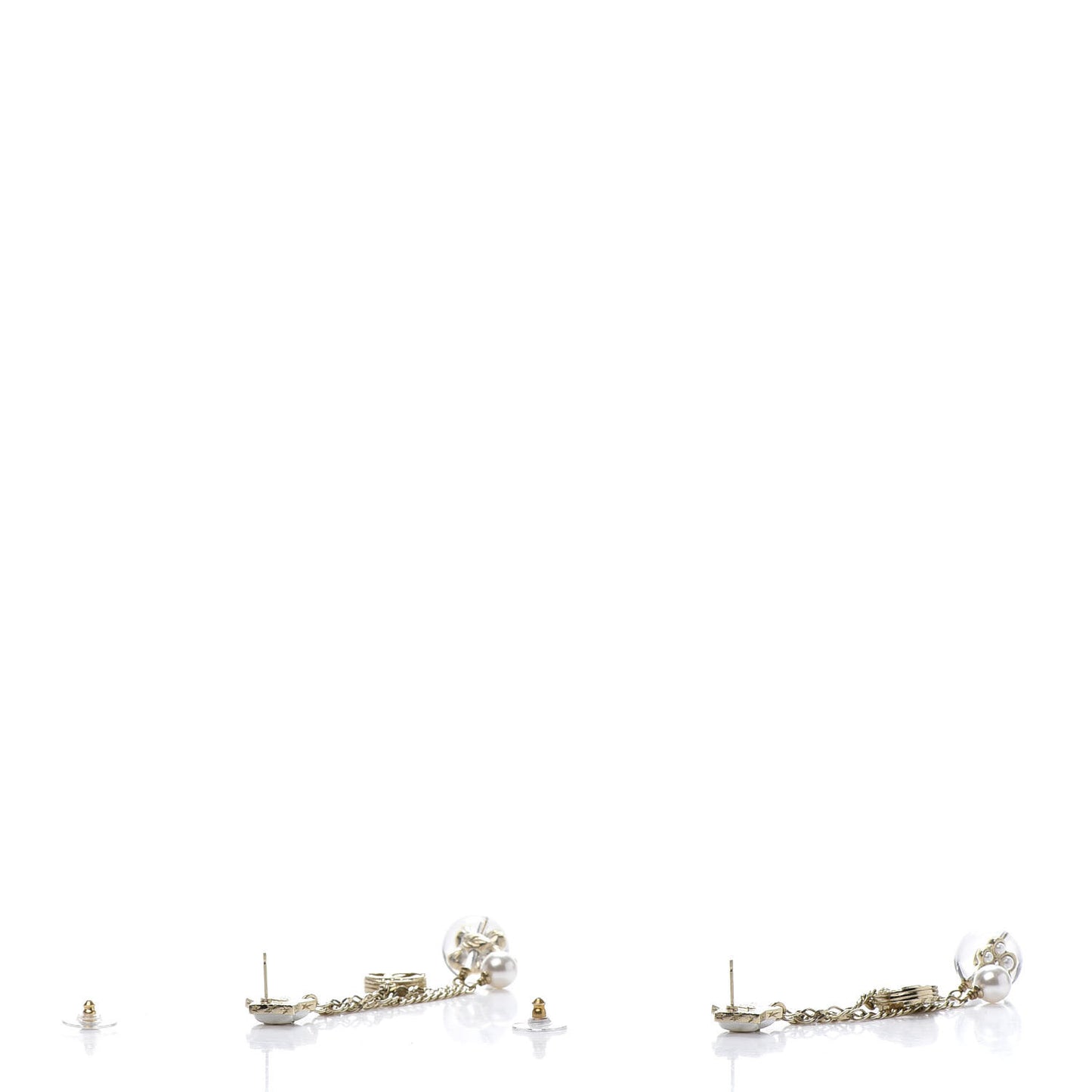 Resin Crystal CC Star Earrings Gold