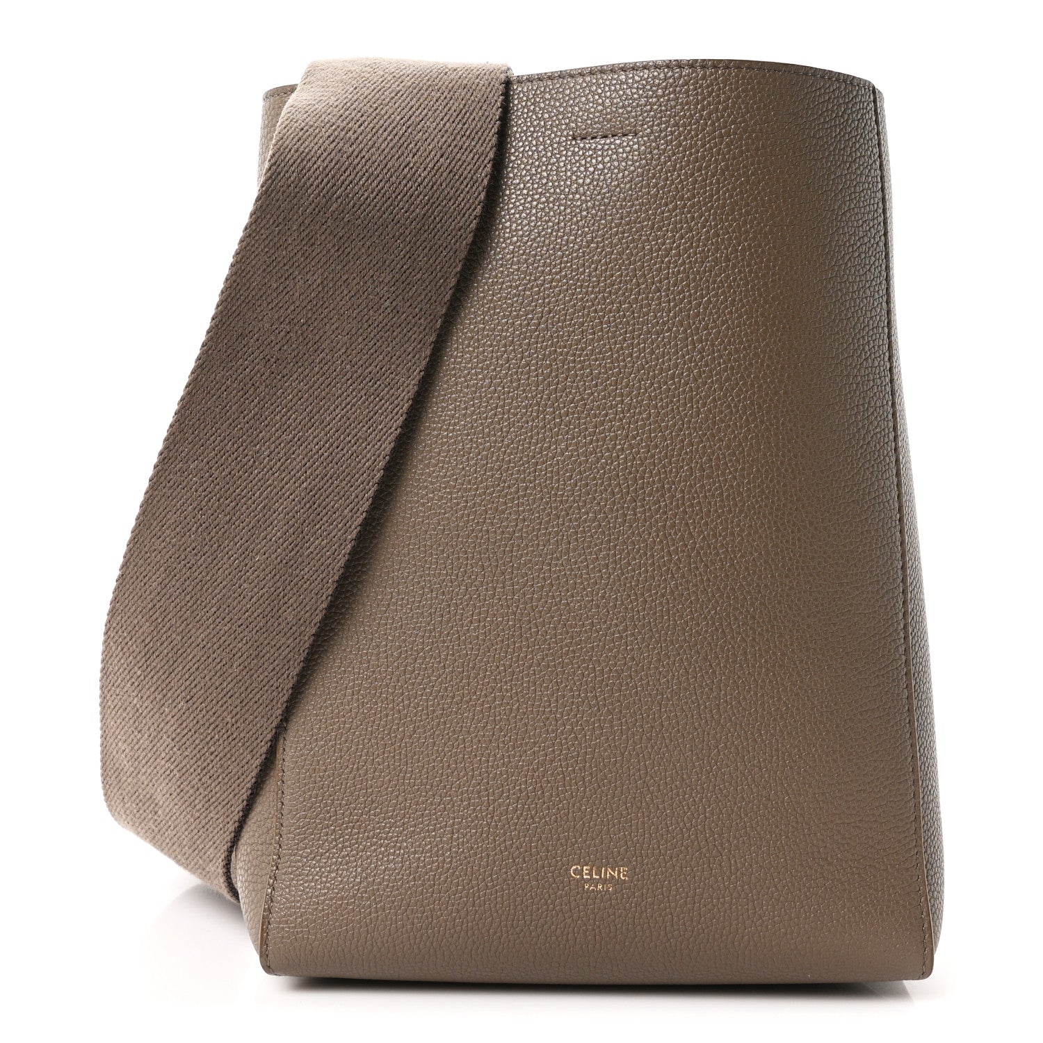 Celine Soft Grained Calfskin Small Sangle Bucket Bag Taupe 1 of 12