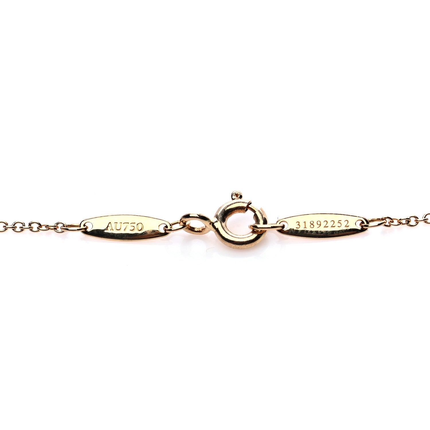 Tiffany 18K Yellow Gold Diamond .21ct Elsa Peretti Diamonds by the Yard Pendant Necklace 5 of 6