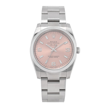 Rolex Stainless Steel 34mm Air-King Oyster Perpetual Precision Watch Pink 114200 1 of 5
