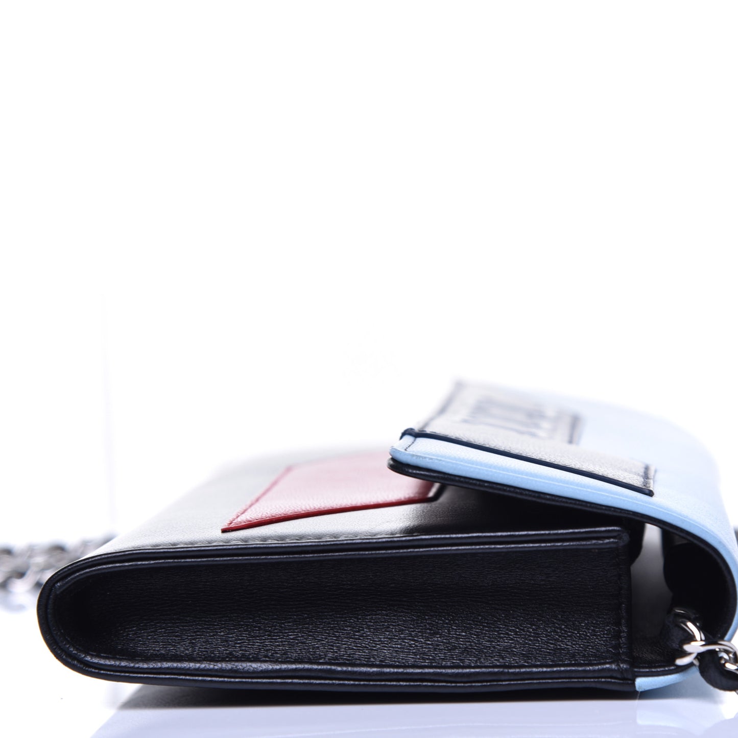 Lambskin Airlines Wallet On Chain WOC Blue Black Red