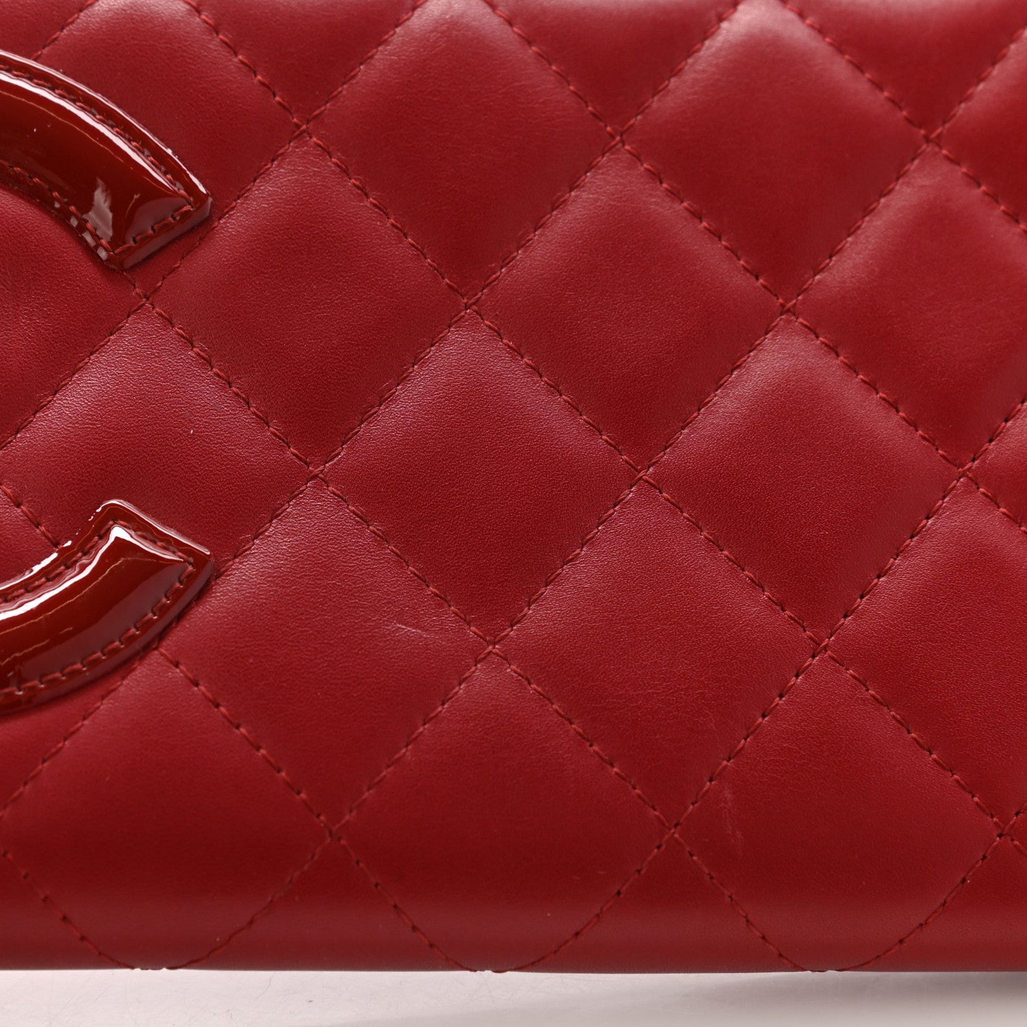 Chanel Calfskin Quilted Cambon Zip Around Organizer Wallet Red 11 of 14