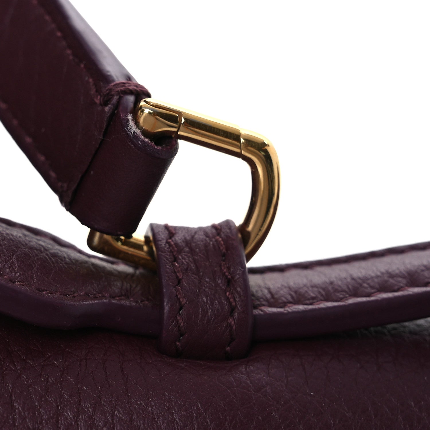 Loro Piana Grained Calfskin L19 Extra Pocket Pouch Azuki Beans 10 of 12