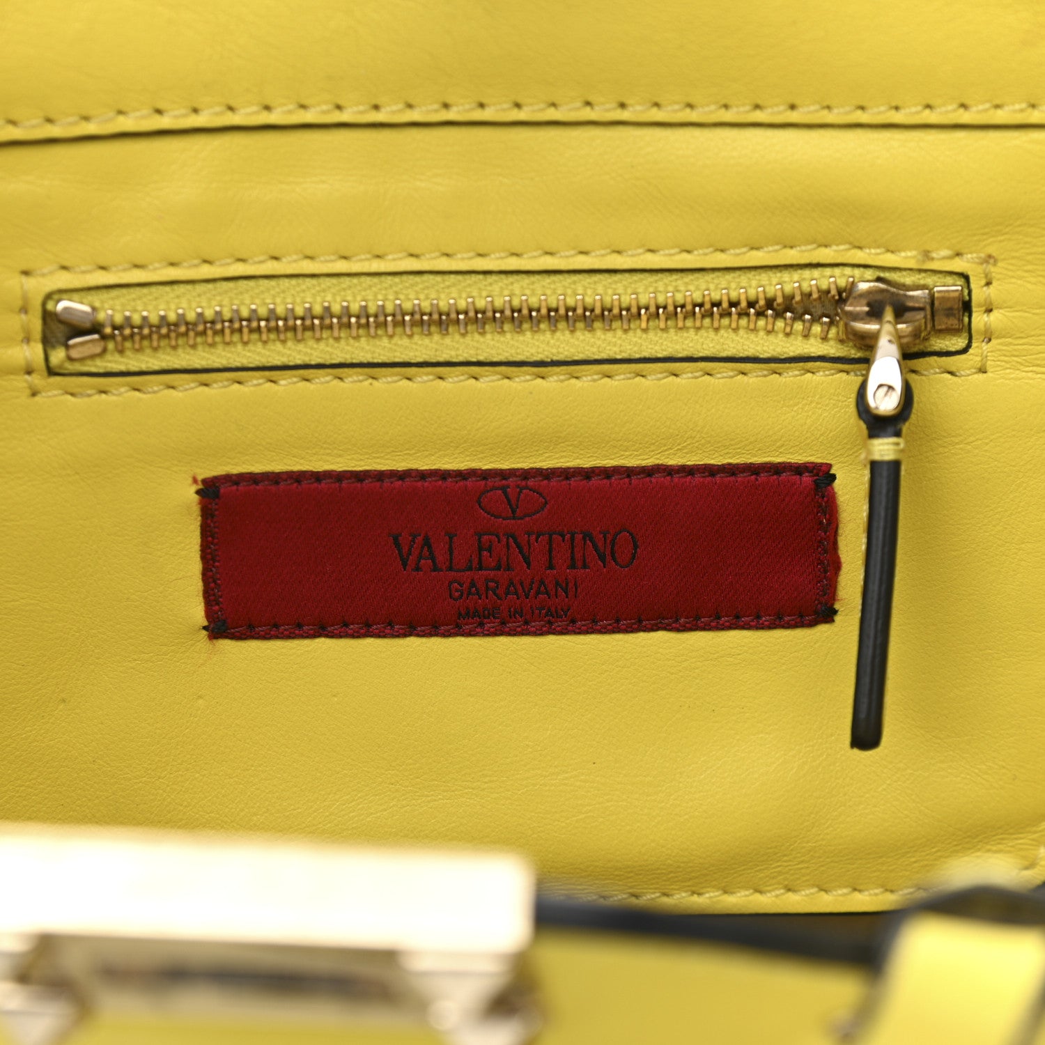 Valentino Garavani Vitello Mini Rockstud Tote Water Yellow 6 of 13