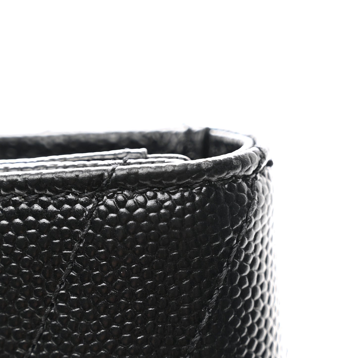 Grain De Poudre Matelasse Chevron Small Monogram Envelope Wallet Black