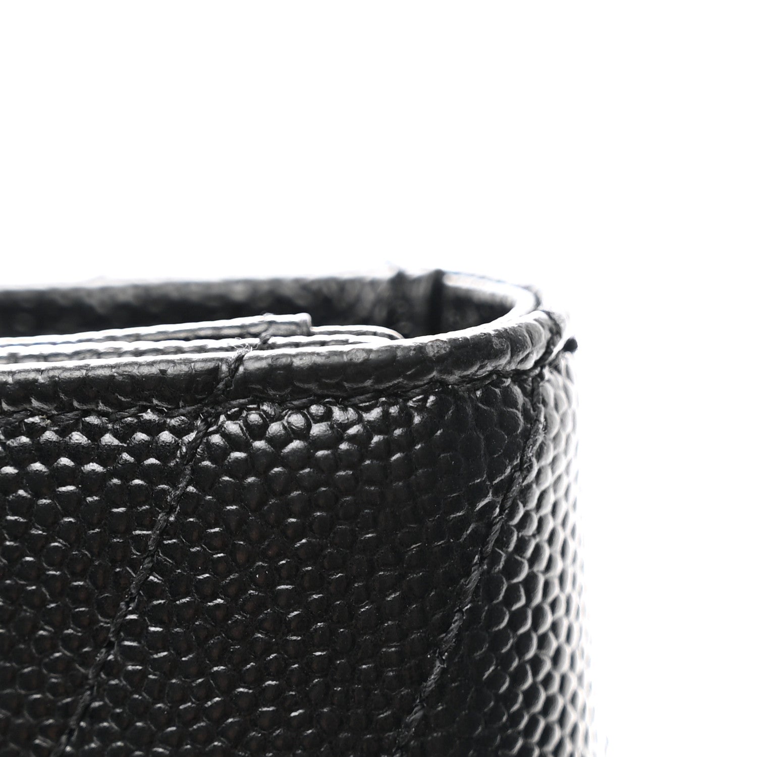 Saint Laurent Grain De Poudre Matelasse Chevron Small Monogram Envelope Wallet Black 9 of 9