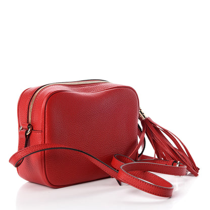 Gucci Pebbled Calfskin Small Soho Disco Bag Vibrant Red 3 of 9
