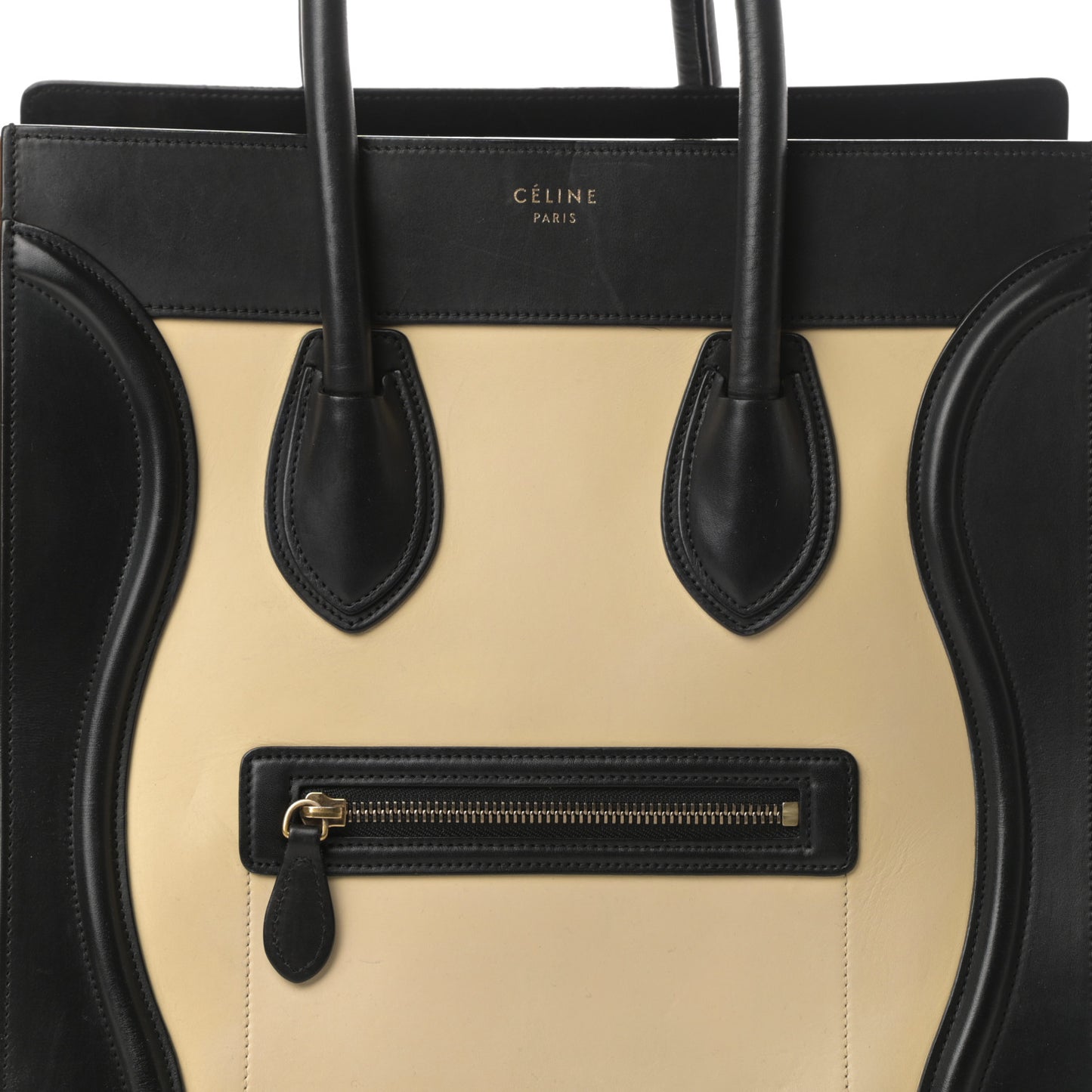 Satin Calfskin Suede Mini Tri-Color Luggage Seashell