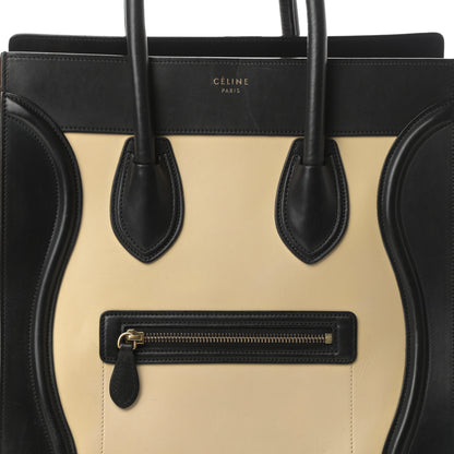 Celine Satin Calfskin Suede Mini Tri-Color Luggage Seashell 9 of 19