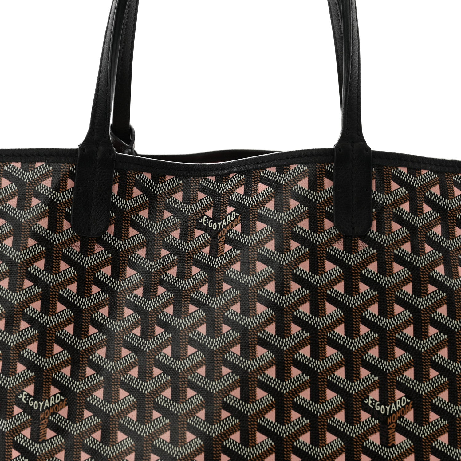 Goyard Goyardine Saint Louis Claire Voie PM Black Pink 9 of 12