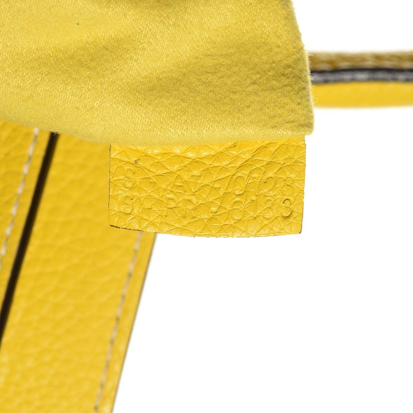 Drummed Calfskin Micro Luggage Citron