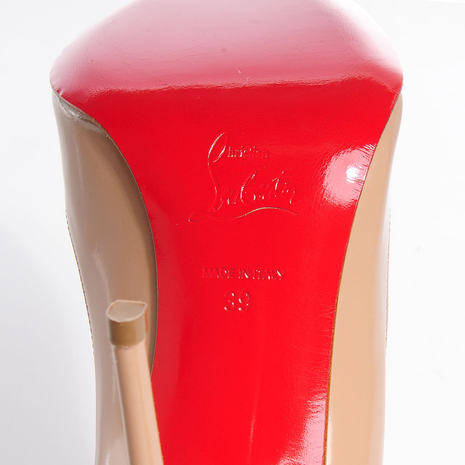 Christian Louboutin Jazz Calf Corneille 100 Pumps 39 Nude 7 of 8