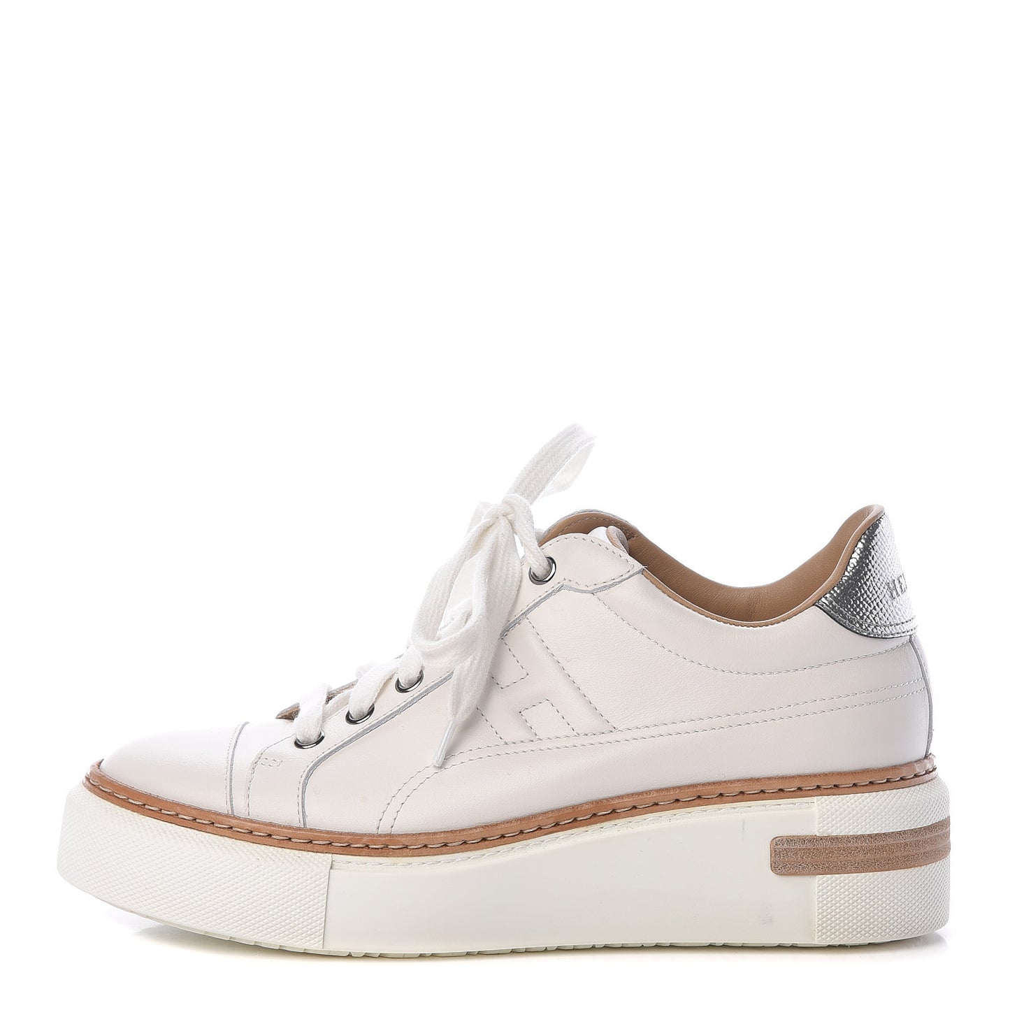 Calfskin Polo Sneakers 37 White