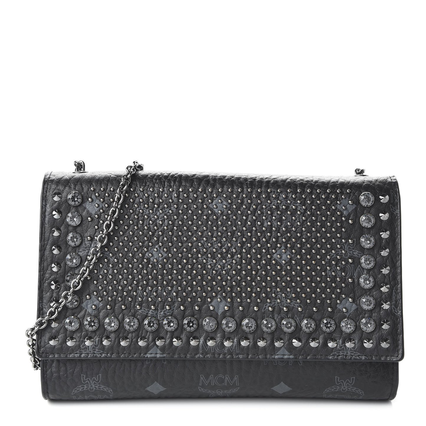 Visetos Studded Chain Wallet Black